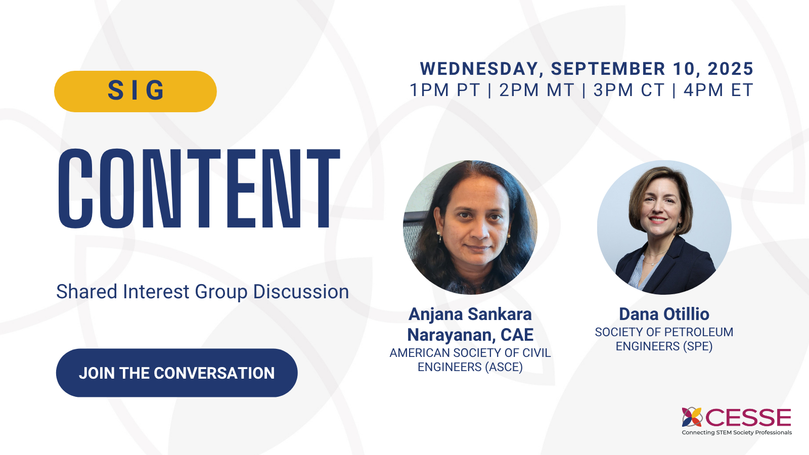 SIG Discussion Content September 2025