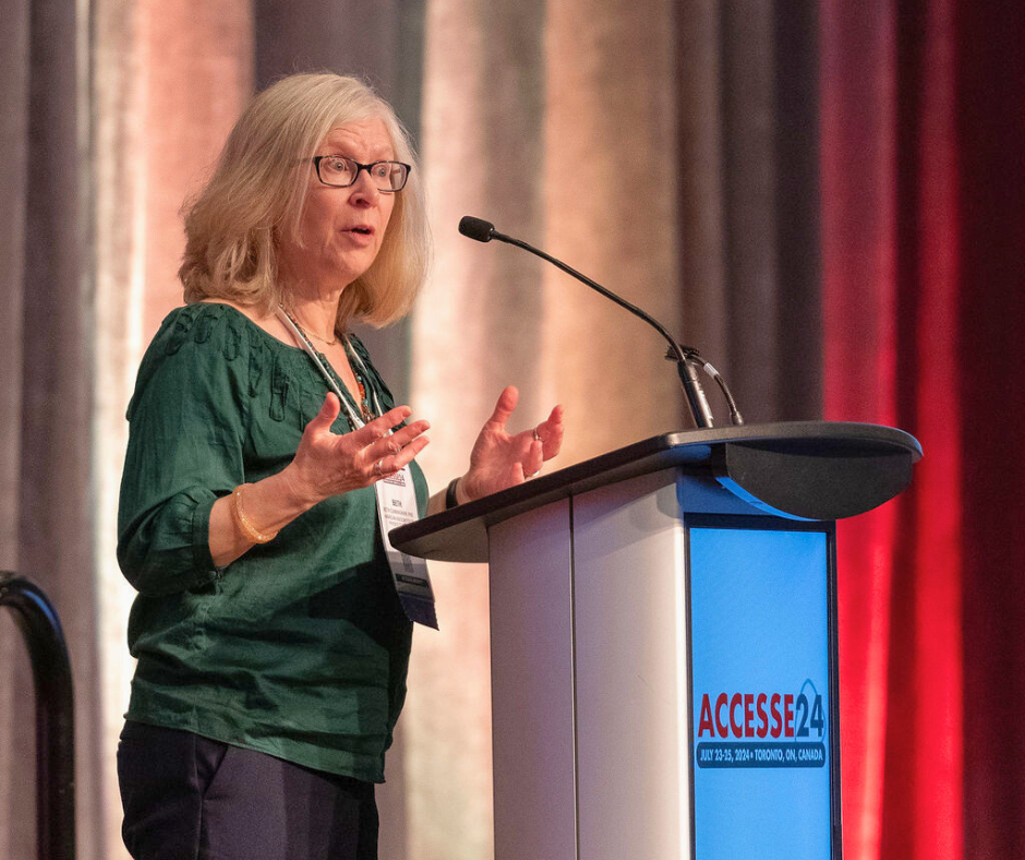 Beth Cunningham (CESSE Member) at ACCESSE podium